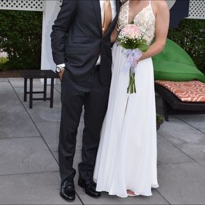 BEAUTIFUL white & gold prom dress✨